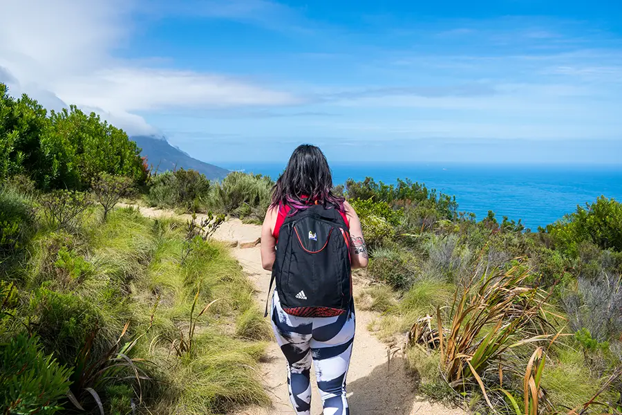 Adventurous Woman on Table Mountain Hike - Travel & Holiday Photography in Cape Town - Lycona Photography